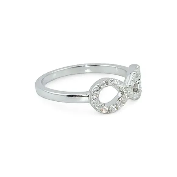 Sterling Silver Infinity CZ Ring - Picture 5 of 6